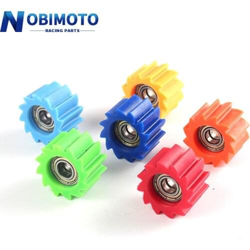 Motorbike Drive M8 Chain Roller Tensioner Pulley Wheel Guide For YAMAHA HONDA SUZUKI KAWASAKI YZF KLX CRF RMZ Dirt Bike