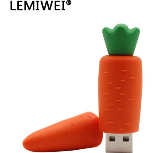 Cartoon USB Flash Drive 64GB 32GB 16GB 8GB Cute Pineapple Carrot Personalized Gift U Disk Memory Stick Mini Key Pen Drive