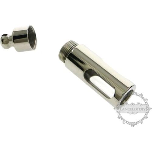 Stainless Steel Glass Tube Perfume Bottle Ashes Prayer Box Pendant Charm DIY Supplies 1820323