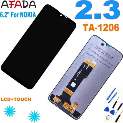 New 6.2" For NOKIA 2.3 TA-1206 LCD Display Touch Screen Digitizer Assembly for NOKIA TA-1206 2019 No Dead Pixel