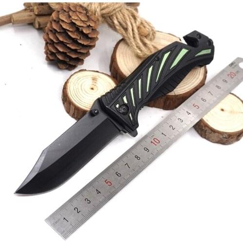 Camping Hunting Knife Folding Blade Pocket Knife Tactical Survival Knives 440C Blade Aluminum Handle Outdoor EDC Multi Tool