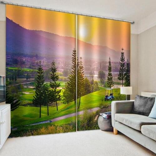 3D Window Curtains For Living Room Bedroom Customized size nature scenry curtains Decoration curtains