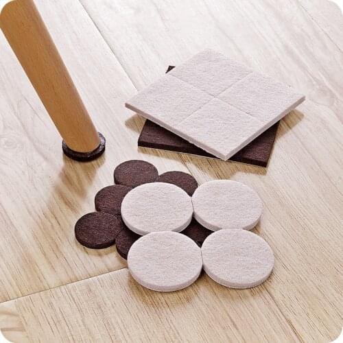 8 -18pcs Self Adhesive Square Felt Pads Chair Table Leg Floor Scratch Protector Mute Anti Slip Mat for DIY Furniture Accessories