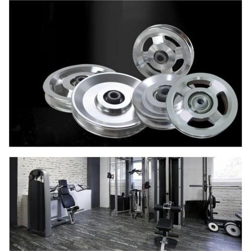 Alloy Pulley Wheel Single Wheel Rope Lifting U Groove Roller Traction Guide 114/73//88/95/110 mm