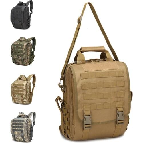 Outdoor Mountaineering Bag Waterproof Oxford 14" Laptop Bag Molle Military Tactical Backpack Men Women Camping Hiking Bags