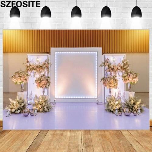 Beautiful Flowers Wall Bride Groom Church Engagement Party Theme Background Photography Studio Wedding Photos Vinyl Backdrop