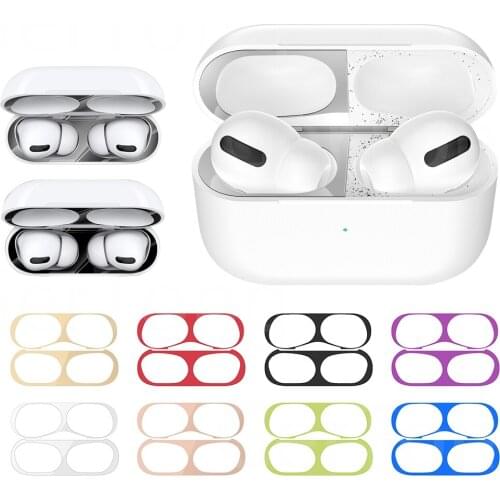 Metal Dust Guard Sticker Earphone Case for Apple Airpods Pro 3 2 1 Skin Accessories Cover Charging Protector for AirPods 2/1