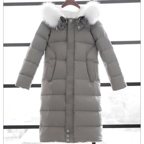 Jacket Winter 2020 Women W/ Hood Fur X-Long Coat Thickening Thermal Super Warm manteau femme Parka Coats Plus Size XC006 s