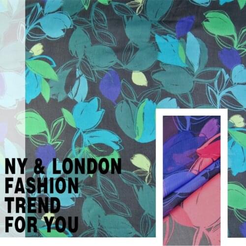 LEO&LIN Green color 100% silk Shun Yu wrinkle georgette spring summer dress fabric Baotou (1 meter)