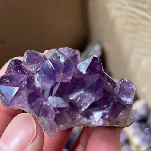 1pcs Natural dream Uruguay amaranite crystal cluster specimen treatment