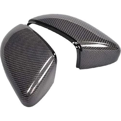 2Pcs Car Rear View Mirror Cover Protector for Golf 6 MK6 2009-2014 Carbon Fiber Auto Rearview Mirror Covers Accessories