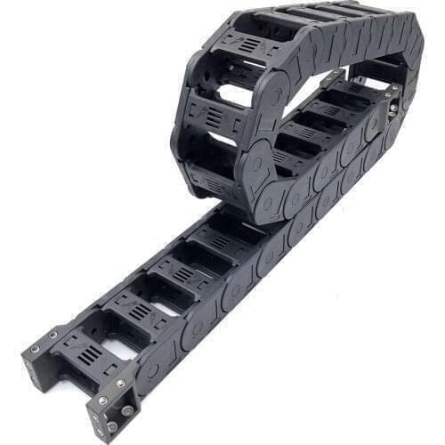 20x57mm Drag Wire Carrier Cable Chain Tanks Towline 1000mm Bridge type open on both sides Engraving Machine Parts Free shipping