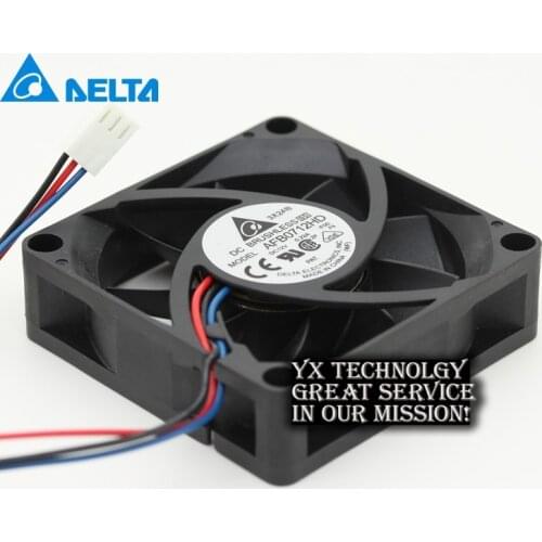 Delta AFB0712HD 7020 7cm 70mm 12V 0.22A 3-wire double-ball bearing cooling fan