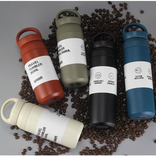 350/500ml Fashion Thermos Coffee Mug Cup Stainless Steel Tumbler Vacuum Flask Water Bottle For Girls Women Office Travel Tea Mug