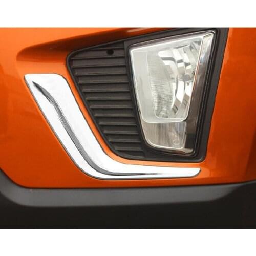 2x Auto Car Front Fog Light Lamps Foglight Strips Cover Trim Styling Sticker Fit For Hyundai Creta IX25 2015 2016 2017