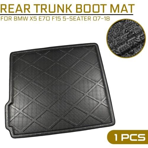 Car Floor Mat Carpet Rear Trunk Anti-mud Cover For BMW X5 E70 F15 5-Seater 2007-2018