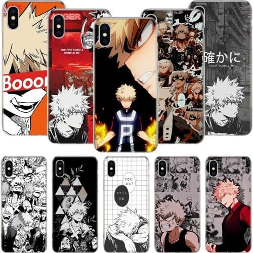 My Hero Academia Bakugou Katsuki Phone Case For iPhone 11 12 Pro XS XR X Max 7 8 6 6S Plus Mini + 5 SE Pattern Customized Coque