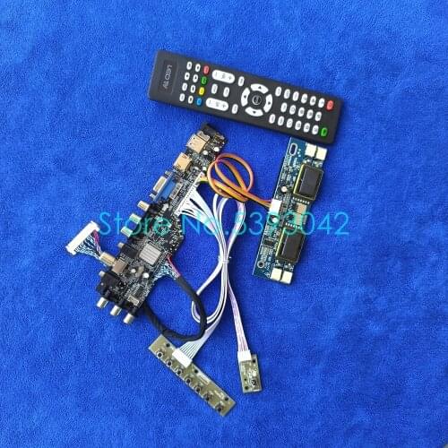 For LTM230HT01 DVB-C/T/T2 4CCFL 3663 digital signal USB+AV LVDS 30-Pin 1920*1080 LCD screen controller drive board DIY kit