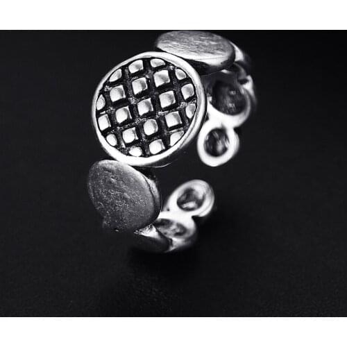 Trendy Vintage Avenge Antique Silver Plated Punk Hiphop Rock Style Resizable Rings for Women Girl & Man Retro Party Jewelry