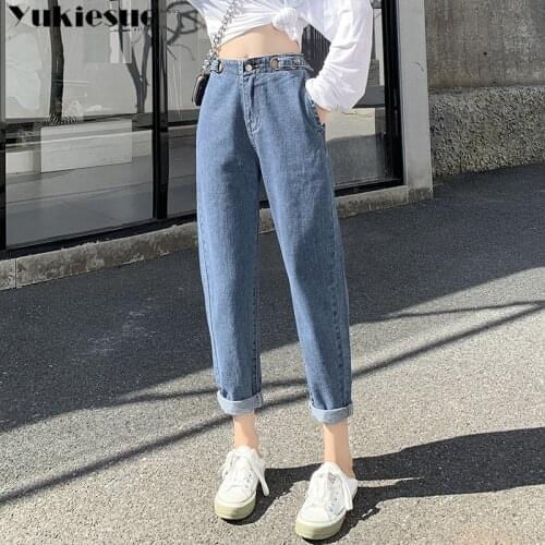 2020 Mom Jeans for women Harem Jeans woman Casual Denim Pants Boyfriends Jeans Femme Trousers Ripped Jeans Vintage Plus size