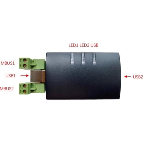 USB to MBUS / M-BUS Master Converter Dual Ports 10 Loads, or Slave Module Converter Win10