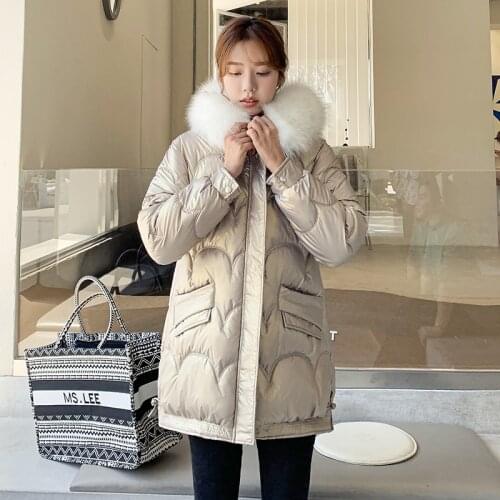 ISENMAL Winter Jacket Womens Lady Coats Cotton Padded Clothes Long Hooded Thicken Loose Female Parkas Solid Chaque