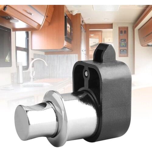 Mini Push Lock Camper Car Push Button Catch Lock RV Caravan Boat Home Cabinet Drawer Safety Latch Furniture Hardware