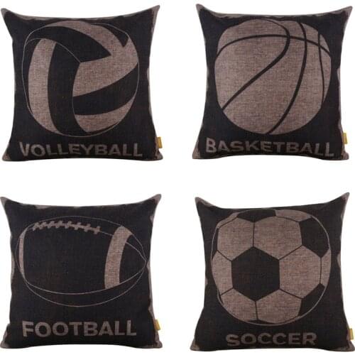 Soccer Football Basketball Tennis Ball Mojo Throw Pillows Wedding Decorative Cushion Case Gift For Sofa Seat 45*45cm Almofadas