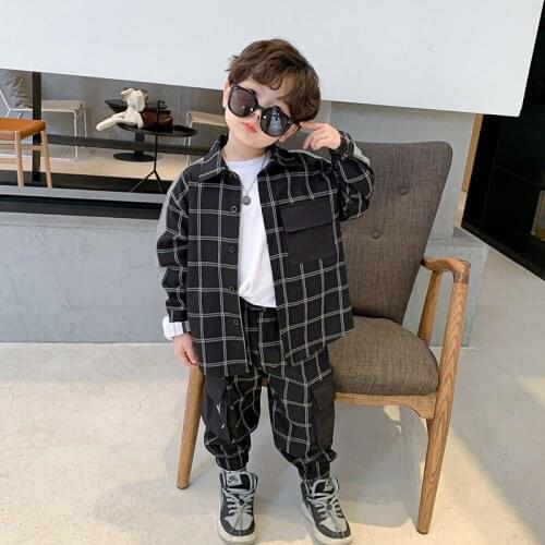 Casual Black Spring Summer Childrens Clothes Suit Baby Boys Coat + Pants 2pcs/Set Kids Teenage Top School Beach Boy Clothing