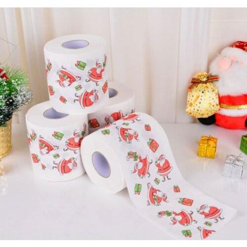 Christmas Toilet Roll Paper Home Santa Claus Bath Toilet Roll Paper Christmas Supplies Xmas Decor Tissue Roll 2021 Santa Claus