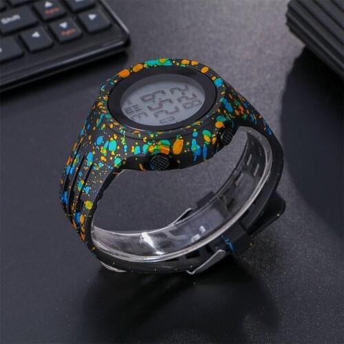 Sports Watch Childrens Electronic Luminous Watch Stopwatch Silicone Strap Waterproof Outdoor Sports Design High Quality часы