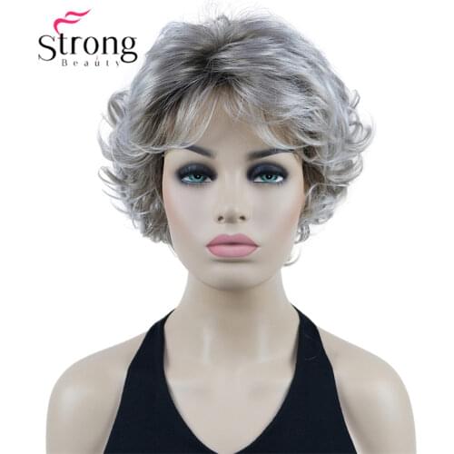StrongBeauty Short Fluffy Golden Blonde Perm-a-Teased Curly Synthetic Wig