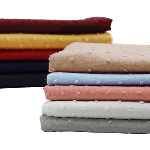 Thin Material High Quality Pure Cotton Jacquard Fabric For Woman Shirt Dress Overpull For Home Textile 45*142cm/Piece W300072