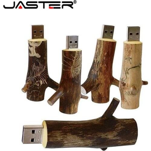 JASTER Novetly usb flash drive natural Wooden model tree branch memory stick pendrive 4GB 8GB 16GB 32GB 64GB thumb drive usb