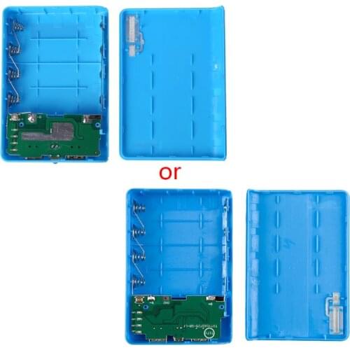 Dual USB Power Bank 4x 18650 External Backup Battery Charger Box Case For Phone