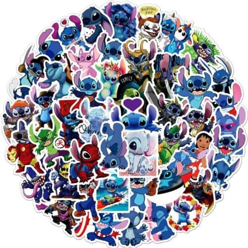 10/30/50PCS Cartoon Stitch Anime Stickers On Travel Case Bicycle Luggage Laptop Phone Notebook Refrigerator Waterproof Sticker