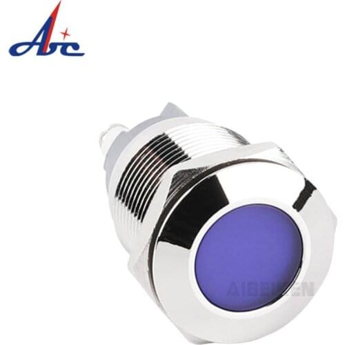 16/19/ 22mm Flat head Waterproof IP65 LED metal Indicator Light RGB Red Green Blue