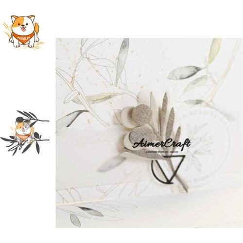 2PCS Grass Plant Metal Cutting Dies Scrapbooking Stencil For DIY Paper Card Decorative Embossing Die Cut Craft New 2019