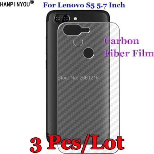 3 Pcs/Lot For Lenovo S5 5.7" 3D Non-slip Clear Carbon Fiber Back Film Screen Protector Protective Sticker