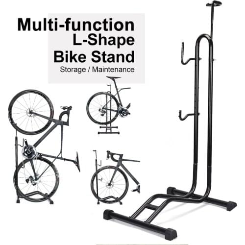 3-in-1 Bicycle Rack Floor Parking Stand For Mountain Road Bike Indoor Garage Storage Bike Repair Stand Maintenance Holder Rack