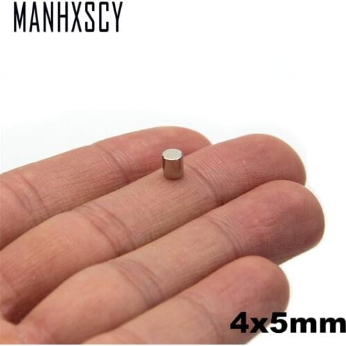 50pcs Neodymium N35 Dia 4mm X 5mm Strong Magnets Tiny Disc NdFeB Rare Earth For Crafts Models Fridge Sticking magnet 4x5mm