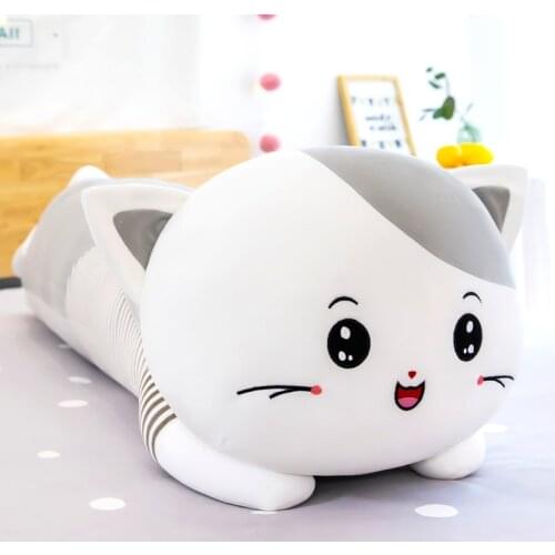50 Cm Long Cat Pillow Plush Toy Soft Stuffed Plush Animal Kids Gift Home Decor Girl Gift NSV775