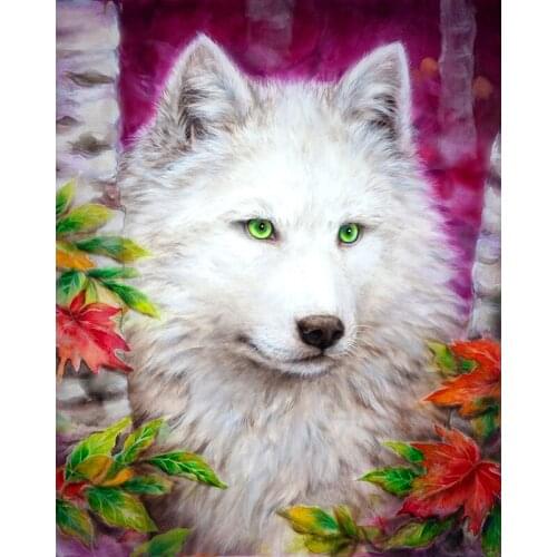 H1034 diamond painting 5d arctic fox,5d diy diamond painting crystal,full square diamond painting