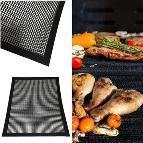 BBQ Grill Cover Mat Pad Reusable Non-stick PTFE Grilling Mesh for Indoor Outdoor BBQ Use BQ Gill Accessories Dropshipping