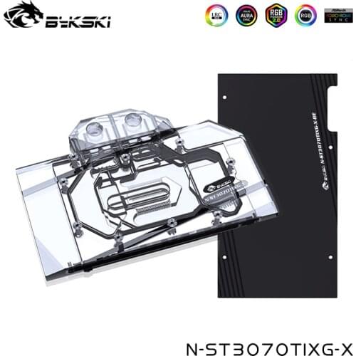 Bykski GPU Water Cooling Block Compatible ZOTAC RTX 3070Ti 8G6X X GAMING OC Graphics Card ,N-ST3070TIXG-X