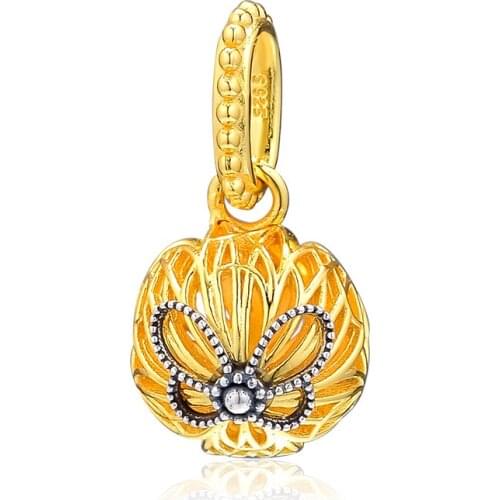 DIY Beads For Jewelry Making Shine Openwork Butterflies Charm For Sterling Silver Jewelry Bracelets Woman Jewelry