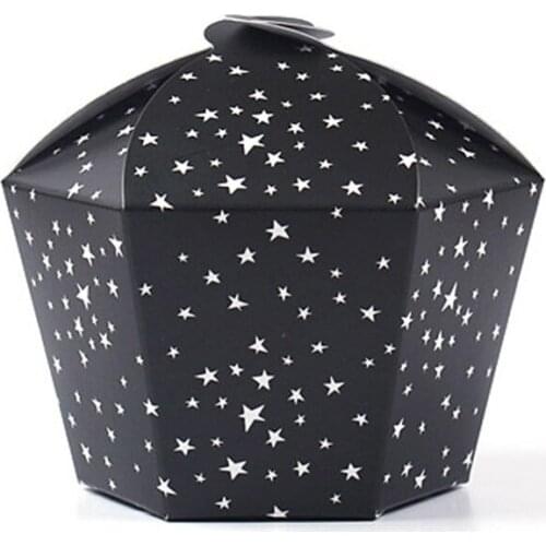 Black Pink Dot Kraft Paper Candy Box Baby Shower Gifts For Guests Birthday Party Babyshower Boy Girl Gift Bag Party Supplies