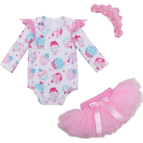 New born Baby Clothing Sets Girl Long sleeve Cake Romper+Crown+Tutu Skirts+3pcs Princess 1st Birthday Angel Wing Girls Clothes