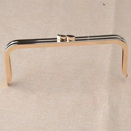 20cm square Metal Purse Frame Handle Gold for Clutch Bag Handbag Accessories Kiss Clasp Lock