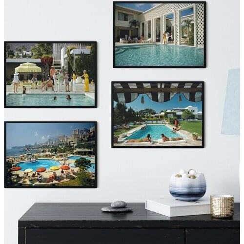 Summer Art Poster Nordic Home Decor Swimming Vacation Wall Art Prints Modern Paintings for Interior Frameless Picture